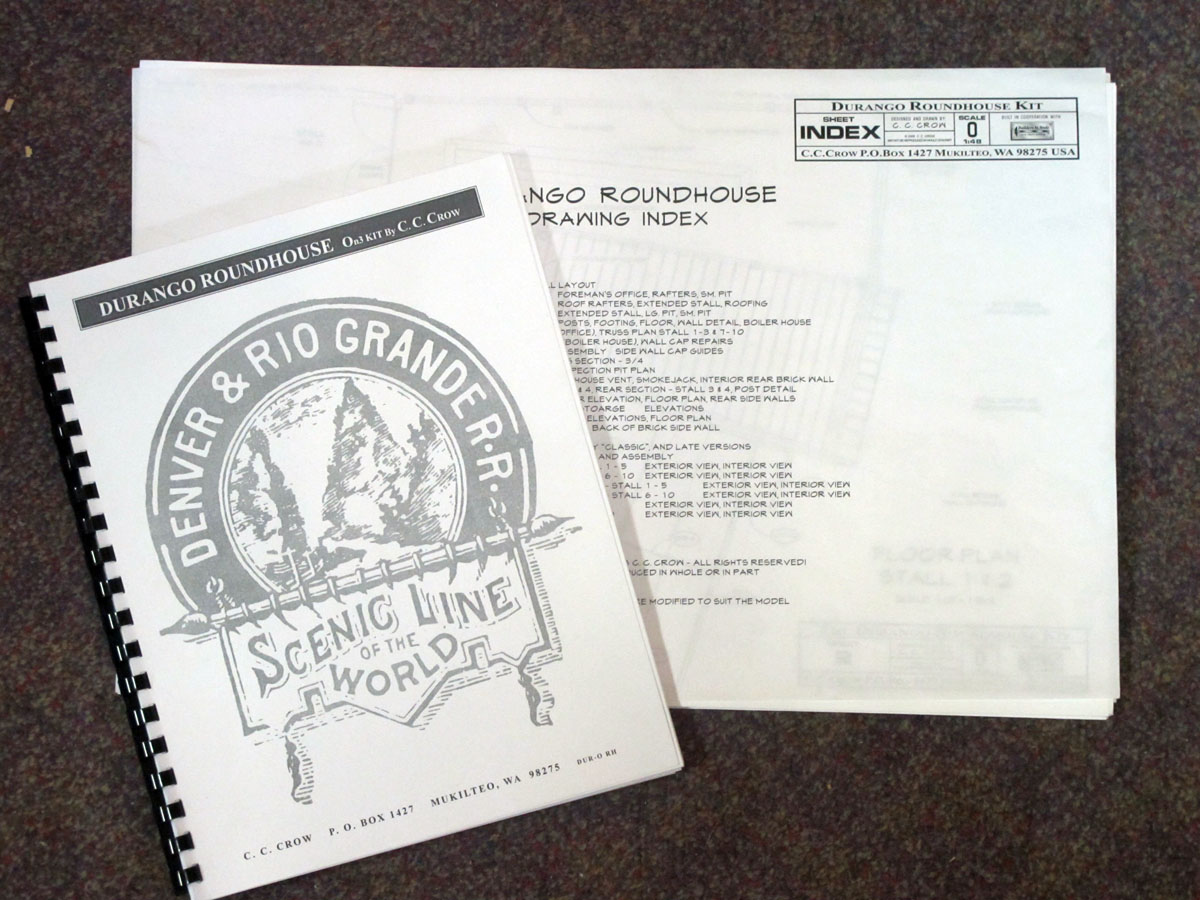 bound instructions book and tabloid-size plan sheets