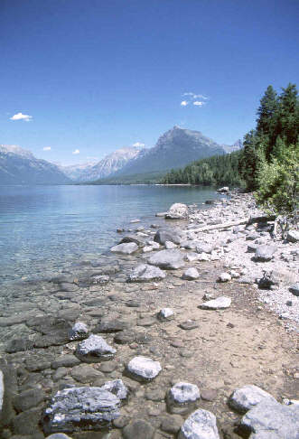 Lake McDonald, Glacier Park, Montana.