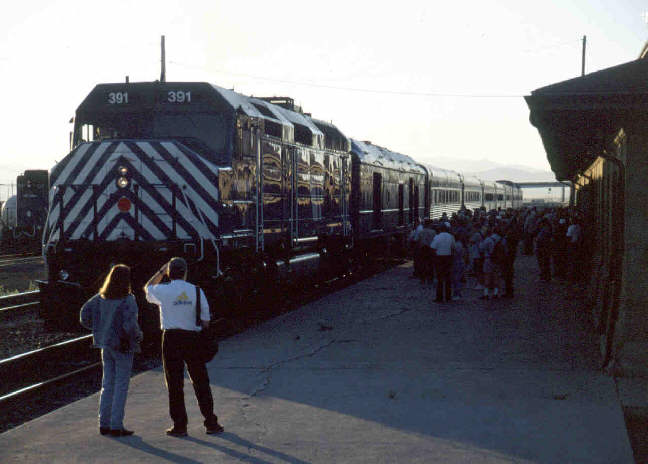 Waiting for the NPRHA 2000 convention excursion train at Helena, Montana. 640 x 464