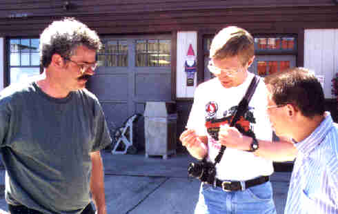 Gary and Joe inspect the nail.