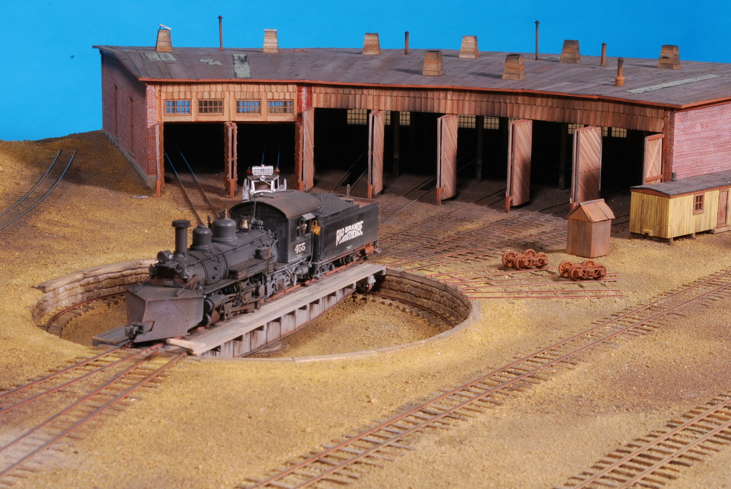 Ridgway Roundhouse diorama by Kevin Shanahan and Phil Gazzano